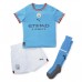 Cheap Manchester City Jack Grealish #10 Home Football Kit Children 2022-23 Short Sleeve (+ pants)